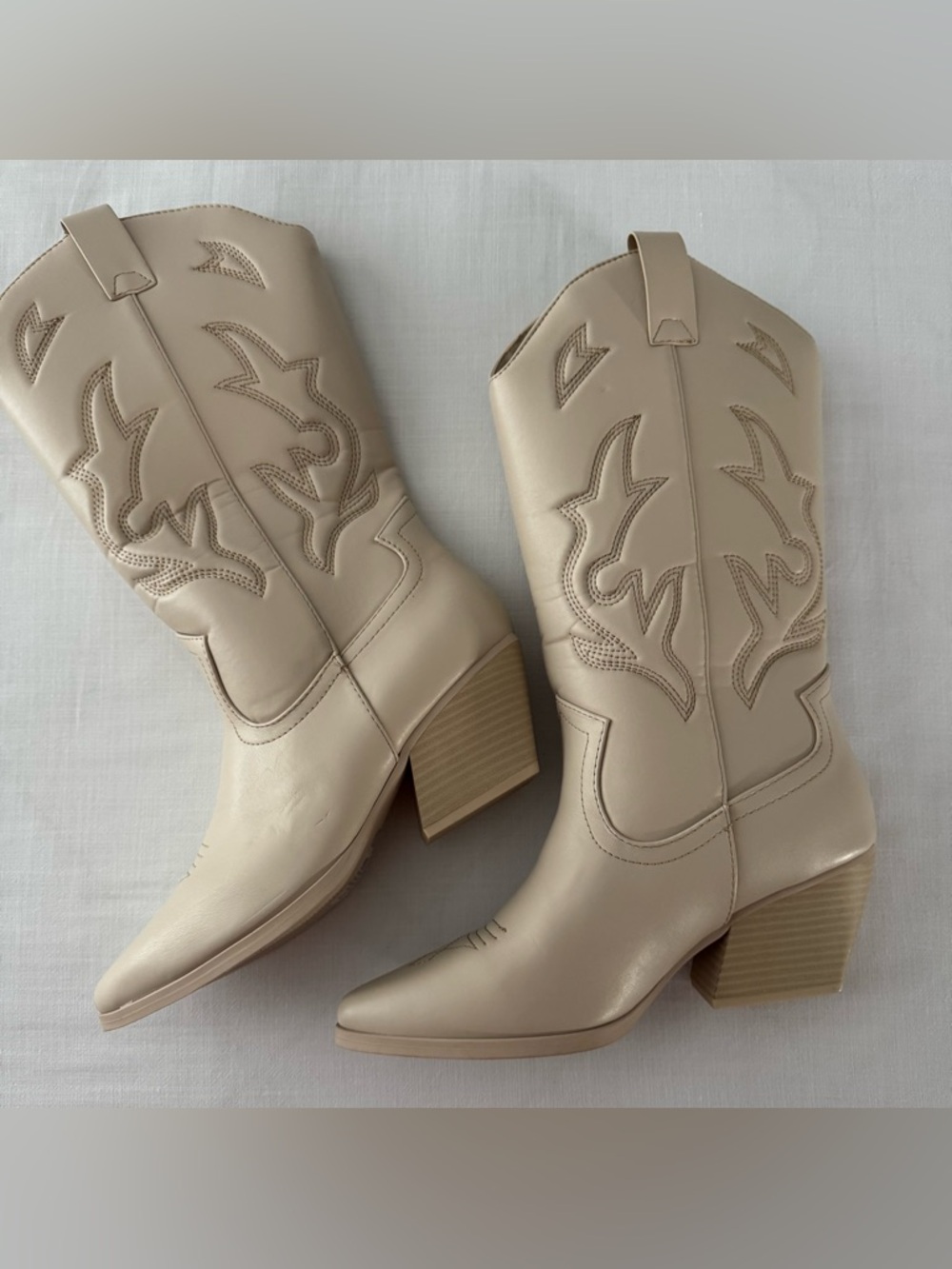 SODA Women’s Faux Western Mid-Calf Boots